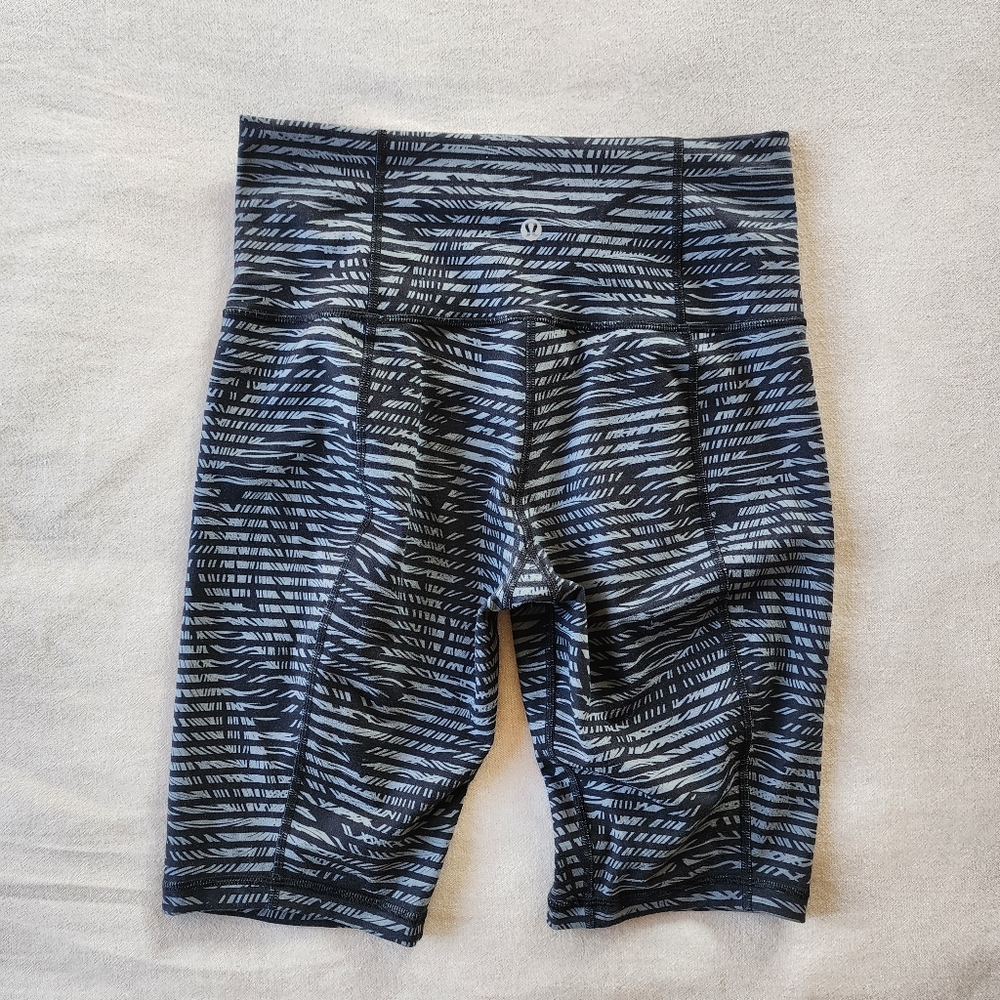Lululemon Striped Biker Shorts